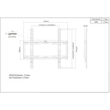 Manhattan Soporte para TV, de pared, pantallas planas de 32" a 55" de máximo 40 kg, de bajo perfil Monitor Negro
