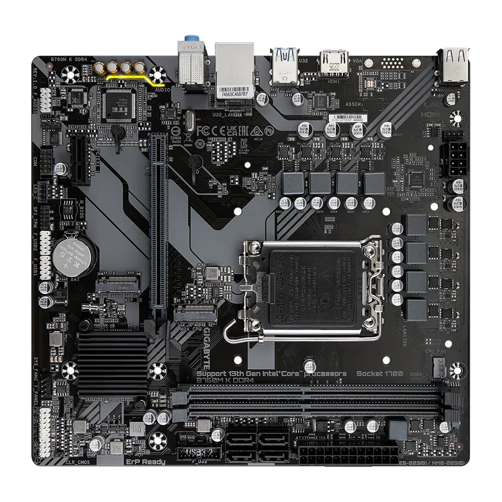 GIGABYTE B760M K DDR4 placas base Intel LGA 1700 LGA 1700 DDR4-SDRAM