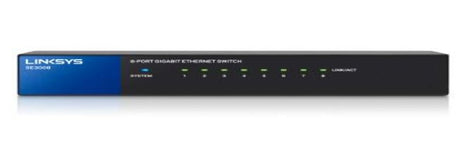 Linksys SE3008 dispositivo de redes No administrado Gigabit Ethernet (10/100/1000) Negro