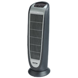 Lasko 1500W Ceramic Tower Space Heater with Digital Display and Remote Control, 5160, Black/Silver