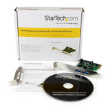 StarTech.com Tarjeta PCI Express de 2 Puertos USB 3.0 SuperSpeed con UASP y Alimentación SATA - Adaptador Interno Tarjet
