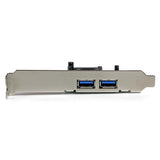 StarTech.com Tarjeta PCI Express de 2 Puertos USB 3.0 SuperSpeed con UASP y Alimentación SATA - Adaptador Interno Tarjet
