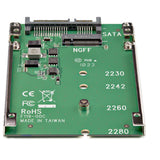 StarTech.com Adaptador de SSD SATA M.2 a SATA de 2.5" - Convertidor de M.2 NGFF a SATA - de 7mm - Bracket de Marco Abierto - Adaptador para Disco