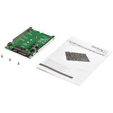 StarTech.com Adaptador de SSD SATA M.2 a SATA de 2.5" - Convertidor de M.2 NGFF a SATA - de 7mm - Bracket de Marco Abierto - Adaptador para Disco