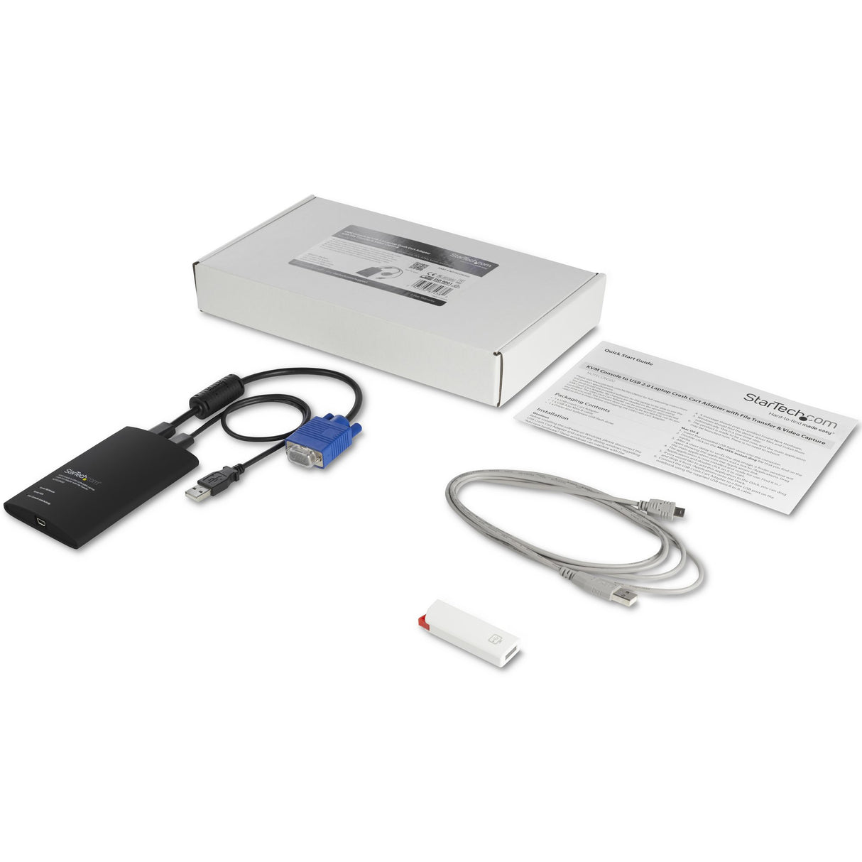 StarTech.com Adaptador Crash Cart USB con Transferencia de Ficheros y Captura de Vídeo Interruptores KVM 1 USB Full HD