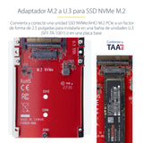 StarTech.com Adaptador M.2 a U.3 para SSDs M.2 NVMe - Conversor Adaptador de Host de Unidad M.2 PCIe a U.3 de 2,5 (SFF-T