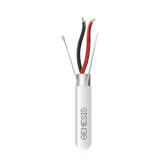 Bobina de 305 Metros (1000 Pies) de Cable 2 x 22 AWG BLINDADO / RISER / Color Blanco / Para Aplicaciones de Audio, Seguridad y Control