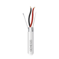 Bobina de 305 Metros (1000 Pies) de Cable 2 x 22 AWG BLINDADO / RISER / Color Blanco / Para Aplicaciones de Audio, Seguridad y Control