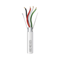 Bobina de 305 Metros (1000 Pies) de Cable 4 x 22 AWG BLINDADO / RISER / Color Blanco / Para Aplicaciones de Audio, Seguridad y Control