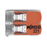 Wago 221-412 conector Cage Clamp Naranja, Transparente