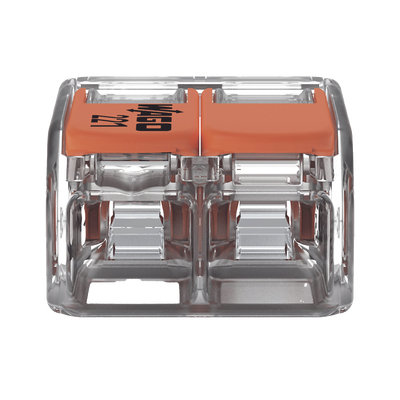 Wago 221-412 conector Cage Clamp Naranja, Transparente