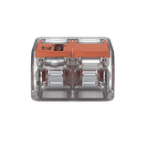 Borne de Conexión con Palancas / Serie 221 / 6 mm² Máximo / 30 A / 300 V / Transparente / T85 / CAGE CLAMP® / Conexión Lateral