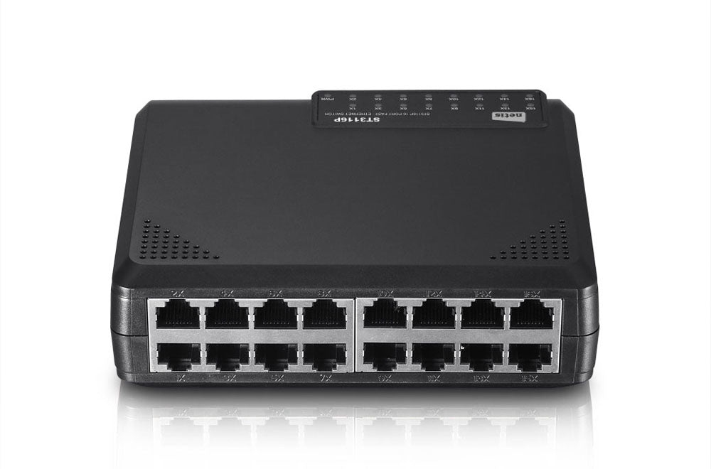Netis System ST3116P dispositivo de redes No administrado Fast Ethernet (10/100) Negro, Bidireccional completo (Full dup