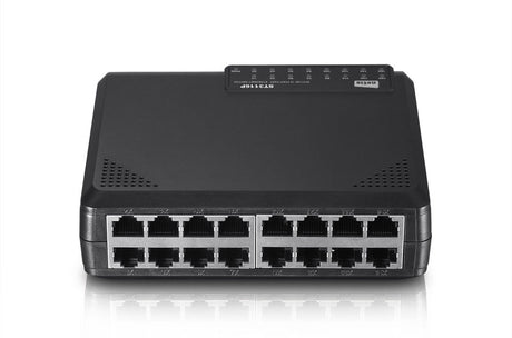 Netis System ST3116P dispositivo de redes No administrado Fast Ethernet (10/100) Negro, Bidireccional completo (Full dup
