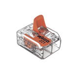 Borne de Conexión con Palancas / Serie 221 / 6 mm² Máximo / 30 A / 300 V / Transparente / T85 / CAGE CLAMP® / Conexión Lateral