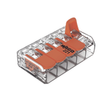 Conector Eléctrico / Borna de Conexión con Palancas / 5 Puntos / 6 mm² Máximo / 30A 450V / Transparente / CAGE CLAMP® / UL-ENEC-CB
