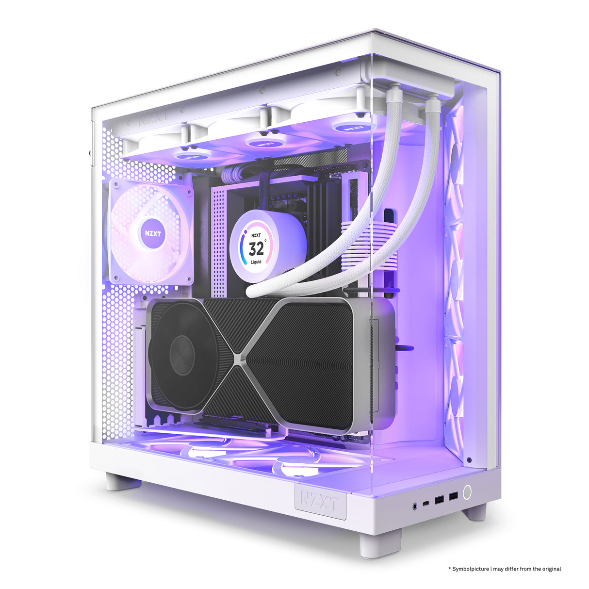 NZXT H6 Flow RGB Midi Tower Blanco, ATX, Micro ATX, Mini-ITX, CC-H61FW-R1