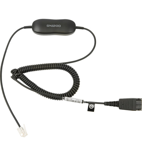 Jabra GN1200 Cable, Negro, 88011-99 | Accesorios de auriculares / audífonos