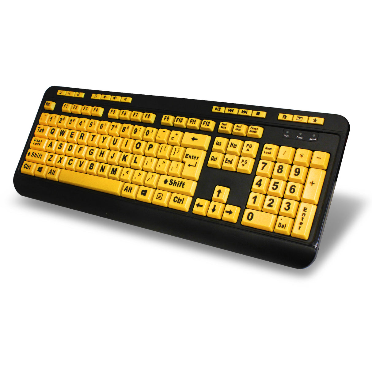 Adesso AKB-132UY teclado USB QWERTY Inglés Negro, Amarillo