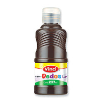 Pintura para dedos lavable vinci 237 ml café