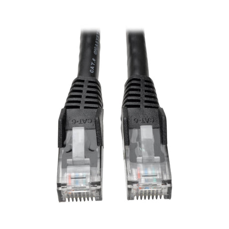 Tripp Lite N201-001-BK Cable Ethernet (UTP) Moldeado Snagless Cat6 Gigabit (RJ45 M/M), PoE, Negro, 30.48 cm [1 pie]
