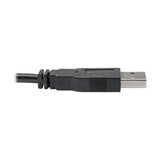Tripp Lite U219-000-R Adaptador USB a PS/2 - Teclado y Mouse (A M a 2x Mini-Din6 H), Negro, China, 177.8 mm