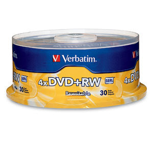 Verbatim DVD+RW 4.7GB 4X Branded 30pk Spindle dvds en blanco 4,7 GB DVD+RW 120 mm 30 pieza(s)