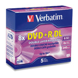 Verbatim DVD+R DL 8.5GB 8X Branded 5pk Jewel Case dvds en blanco 8,5 GB DVD+R DL 120 mm 5 pieza(s)