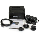 StarTech.com Docking Station de 2 Bahías USB 3.0 a SATA - Base de Acoplamiento USB de Discos Duros SSD SATA I/II/III de 2,5/3,5" - de Intercambio en C