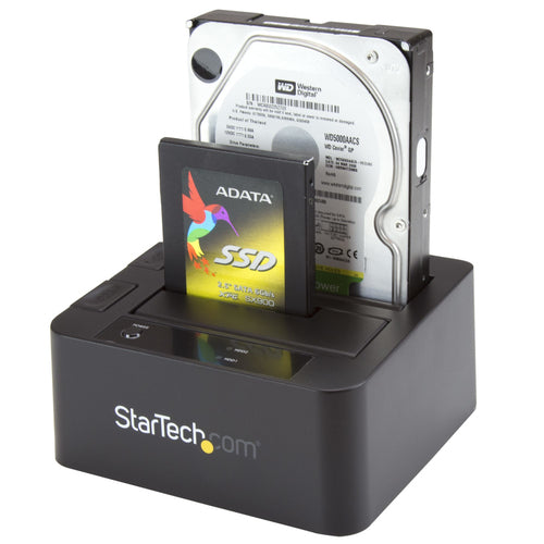 StarTech.com Docking Station eSATA USB 3.0 con UASP de 2 Bahías para Disco Duro o SSD SATA de 2,5 o 3,5 Pulgadas Bases d