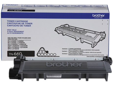 Brother TN-660 Cartucho de Tinta 1 pieza(s) 2600 páginas Original Negro