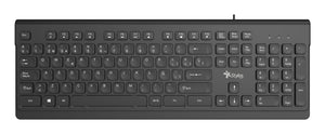 Teclado Alambrico Stylos Membrana 100% 104 Teclas Conexión USB A 1.5m Negro