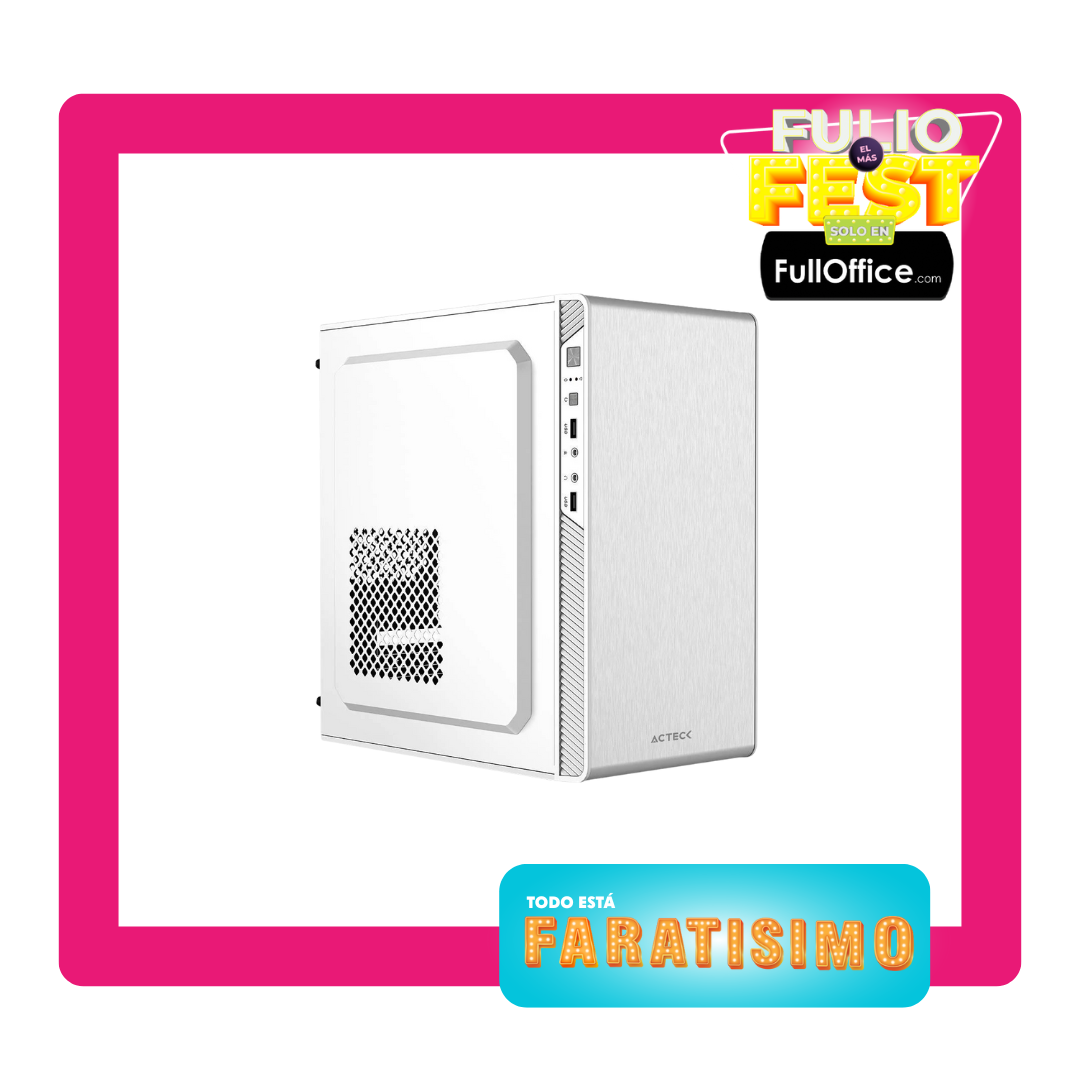 Gabinete para computadoras Acteck GI215F con 3 ventiladores, USB 3.0, 350mm de alto