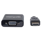Manhattan Convertidor HDMI a VGA Cable Derecho Derecho Oro 0,3 m