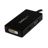 StarTech.com Adaptador DisplayPort a VGA DVI o HDMI - Convertidor A/V 3 en 1 para viajes - 1080p - 1920x1200, 1920 x 1200 Pixeles, Negro