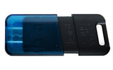 Kingston Technology 256GB DataTraveler 80 M 200MB/s USB-C 3.2 Gen 1 Memoria Flash 256 GB USB Tipo C 3.2 Gen 1 (3.1 Gen 1
