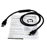 StarTech.com Cable de 91cm Adaptador USB 3.0 a eSATA para Disco Duro o SSD - SATA de 6 Gbps Cable USB A Macho Hembra Si