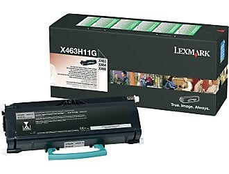 Lexmark X463, X464, X466 High Yield Return Program Toner Cartridge cartucho de tóner Original Negro, 9000 páginas