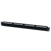 StarTech.com Panel de Parcheo 1U Cat6 110 con 24 Puertos para Montaje en Rack Paneles de parcheo 24 RJ-45 Montaje en bas