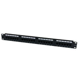 StarTech.com Panel de Parcheo 1U Cat6 110 con 24 Puertos para Montaje en Rack Paneles de parcheo 24 RJ-45 Montaje en bas
