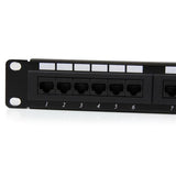 StarTech.com Panel de Parcheo 1U Cat6 110 con 24 Puertos para Montaje en Rack Paneles de parcheo 24 RJ-45 Montaje en bas