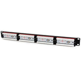 StarTech.com Panel de Parcheo 1U Cat6 110 con 24 Puertos para Montaje en Rack Paneles de parcheo 24 RJ-45 Montaje en bas