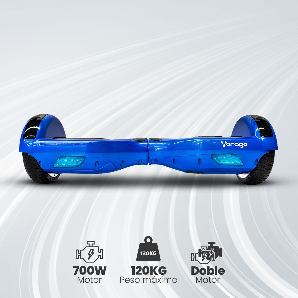 PATINETA ELÉCTRICA VORAGO HB-200 AZUL KIT KART 6.5" ANTIFUEGO