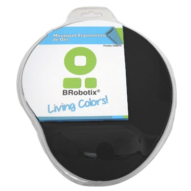 BRobotix 500074N alfombrilla para ratón Cojín de ratón para Juegos Negro, Monocromático, Neopreno, Sintético