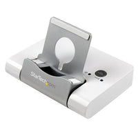 StarTech.com Concentrador USB 3.0 de 3 Puertos - Hub con Puerto de Carga Rápida (2,1A) y Base para Portátiles y Tablets 