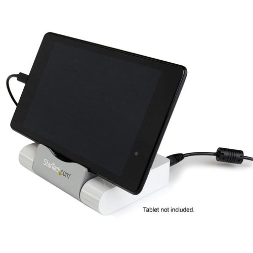 StarTech.com Concentrador USB 3.0 de 3 Puertos - Hub con Puerto de Carga Rápida (2,1A) y Base para Portátiles y Tablets 