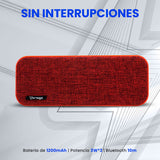 Vorago BSP-150 Altavoz portátil estéreo Rojo 6 W, 2.0 canales, 100 - 18000 Hz, 4 Ohmio