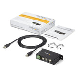 StarTech.com Hub Industrial de 4 Puertos USB 2.0 con Protección Antiestática ESD hubs de interfaz USB 2.0 Type-B USB 2.0 4 4