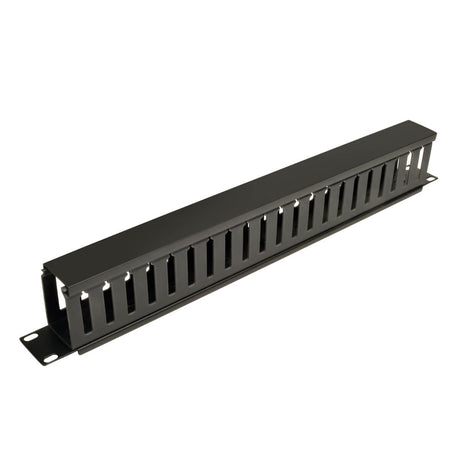 Tripp Lite SRCABLEDUCT1U Administrador de cables horizontal de 1U SmartRack - "Finger Duct" con tapa, Negro, 590 g