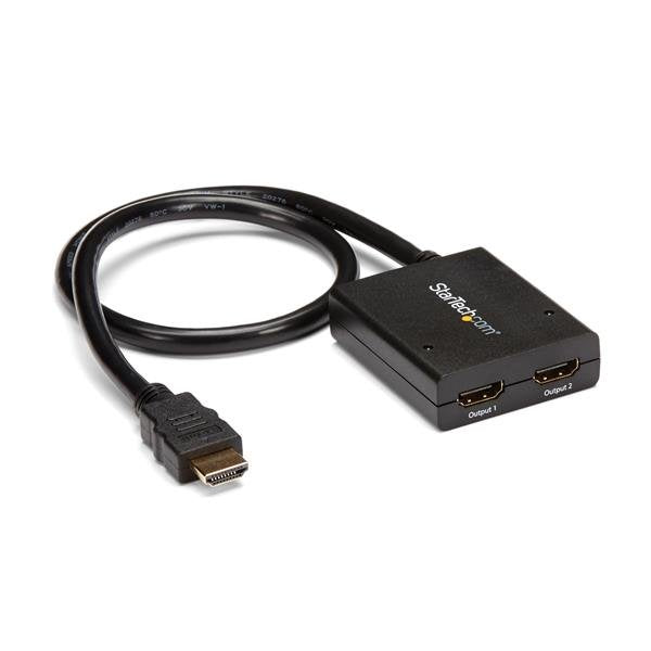 StarTech.com Multiplicador de Vídeo HDMI de 2 Puertos - Splitter HDMI 4k 30Hz de 2x1 Alimentado por USB divisores de vídeo HDMI 2x HDMI 1.4 2